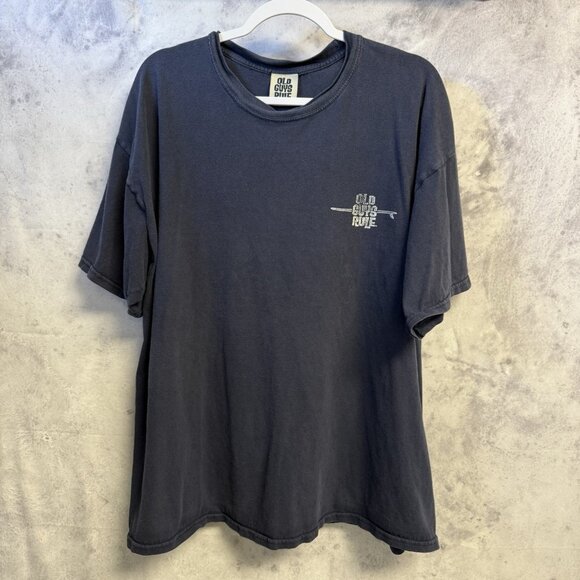 Vintage Old Guys Rule T Shirt Mens 2XL 24x28 Blue Surf Surfing Tee Y2K - Picture 3 of 9